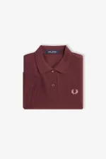 Fred Perry G6000 Women’s Shirt Oxblood Dusty Rose Pink TEGJI5302