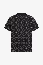 Fred Perry Geometric Men’s Polo Shirt Black YACJW2075