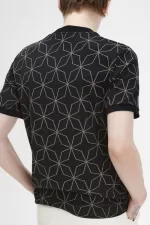 Fred Perry Geometric Men’s T-Shirt Black BIYWV4371