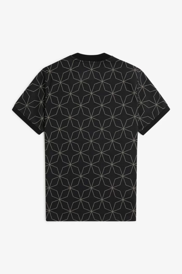 Fred Perry Geometric Men’s T-Shirt Black BIYWV4371