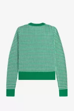 Fred Perry Gingham Women’s Jumper Green TBKZG5376