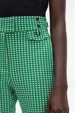 Fred Perry Gingham Women’s Pants Green BQUSC7819