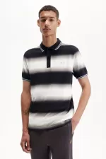 Fred Perry Gradient Stripe Men’s Polo Shirt Snow White IRLAF3801