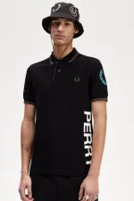 Fred Perry Graphic Branded Men’s Polo Shirt Black XBADC6879