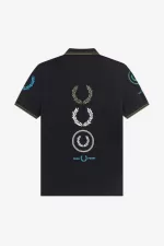 Fred Perry Graphic Branded Men’s Polo Shirt Black XBADC6879