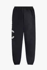 Fred Perry Graphic Branded Sweat Women’s Pants Black VAKHS9512