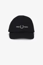 Fred Perry Graphic Branded Twill Men’s Caps Black Warm Grey AOQSY1075