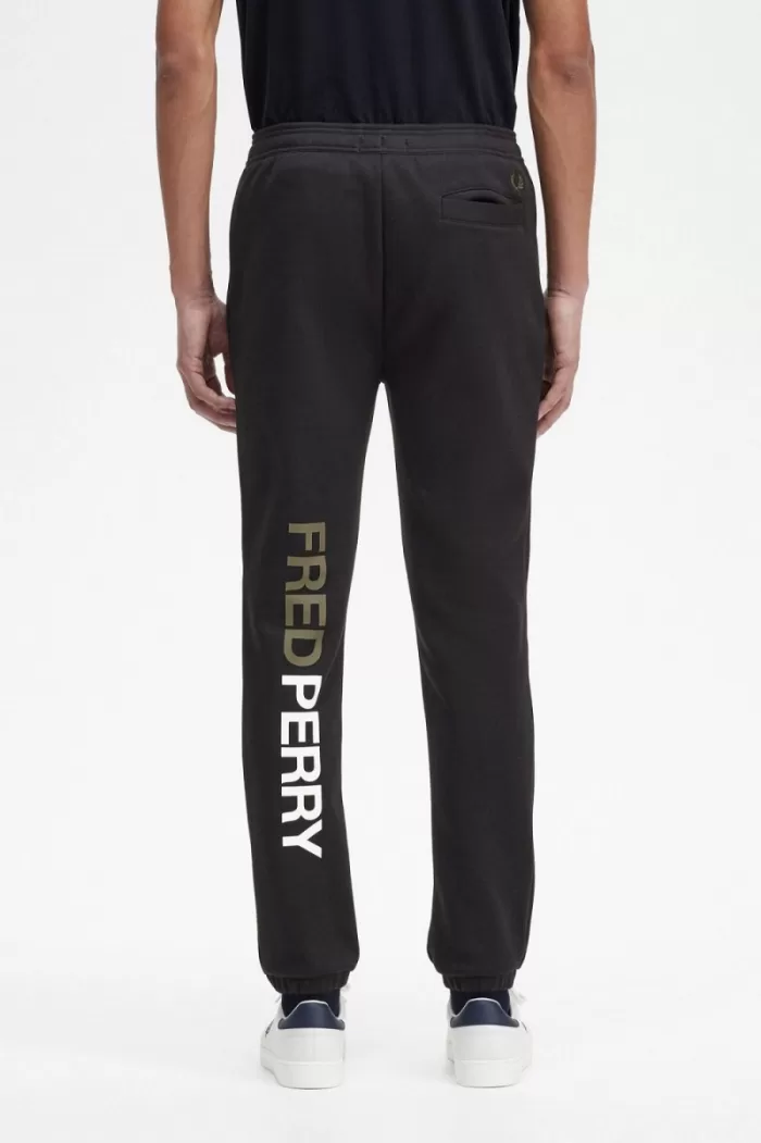 Fred Perry Graphic Branding Sweat Men’s Pants Black TKRMX0517