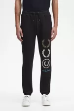 Fred Perry Graphic Branding Sweat Men’s Pants Black TKRMX0517