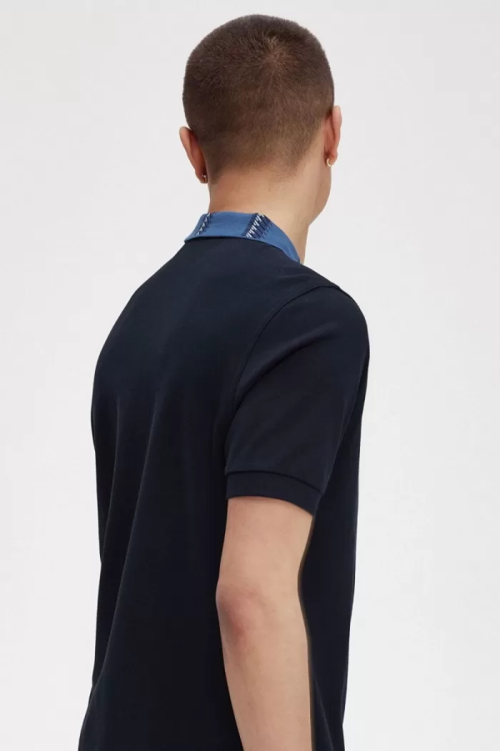 Fred Perry Graphic Collar Men’s Polo Shirt Navy EHMRG2956