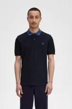 Fred Perry Graphic Collar Men’s Polo Shirt Navy EHMRG2956