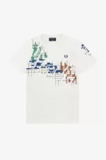 Fred Perry Grid Print Men’s T-Shirt Snow White NCOWG1024