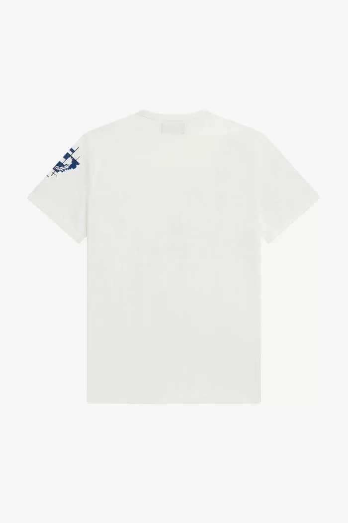 Fred Perry Grid Print Men’s T-Shirt Snow White NCOWG1024