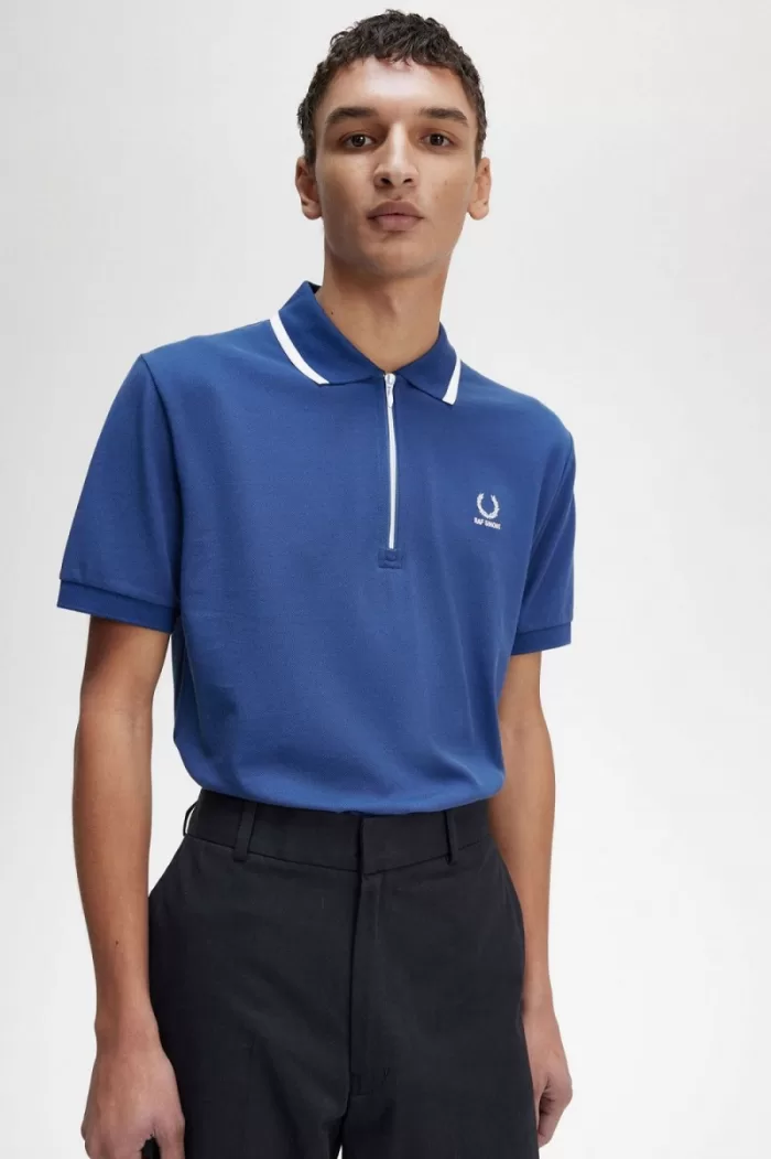 Fred Perry Half Zip Men’s Polo Shirt Royal Blue SHNYM1947