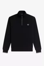 Fred Perry Half Zip Men’s Sweatshirts Black LXZRO6421