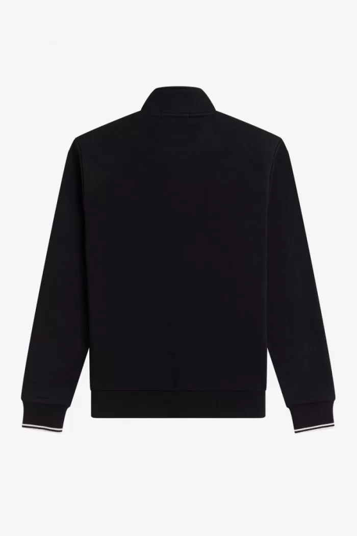 Fred Perry Half Zip Men’s Sweatshirts Black LXZRO6421