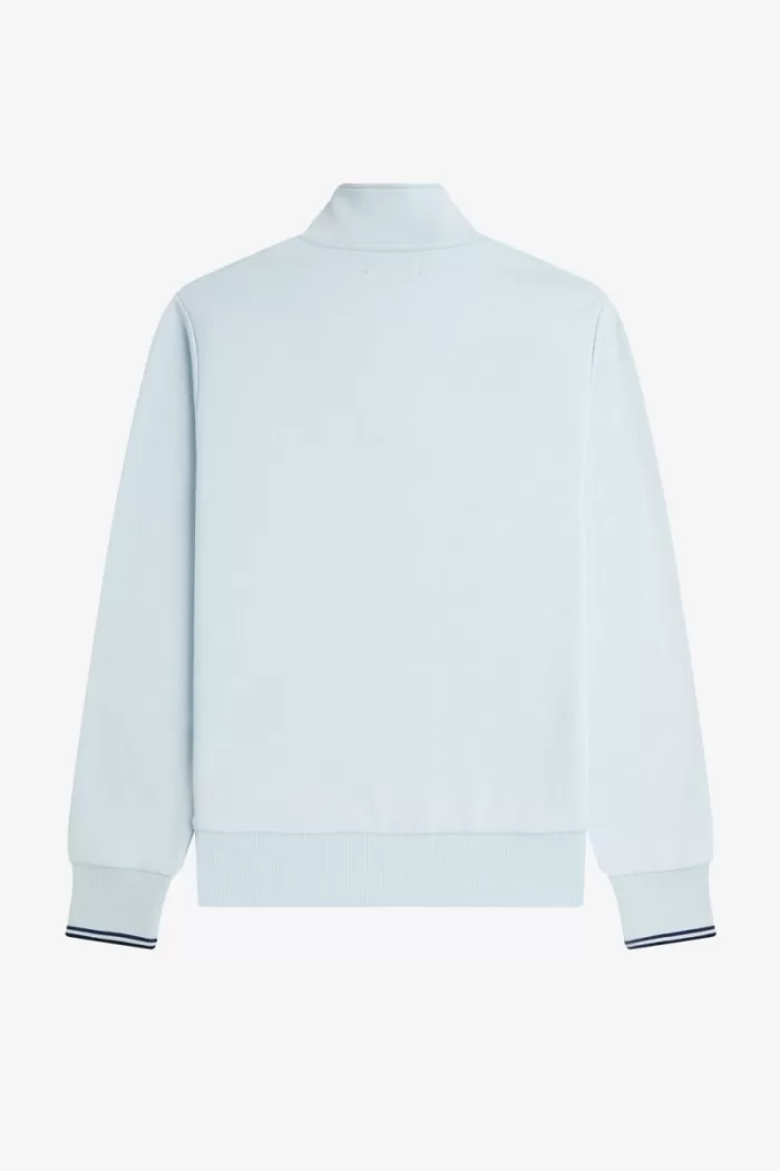 Fred Perry Half Zip Men’s Sweatshirts Light Aqua EOFSB7103