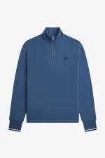 Fred Perry Half Zip Men’s Sweatshirts Midnight Blue ZXGWN0631