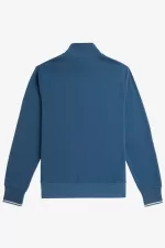 Fred Perry Half Zip Men’s Sweatshirts Midnight Blue Light Aqua KLDNJ3901