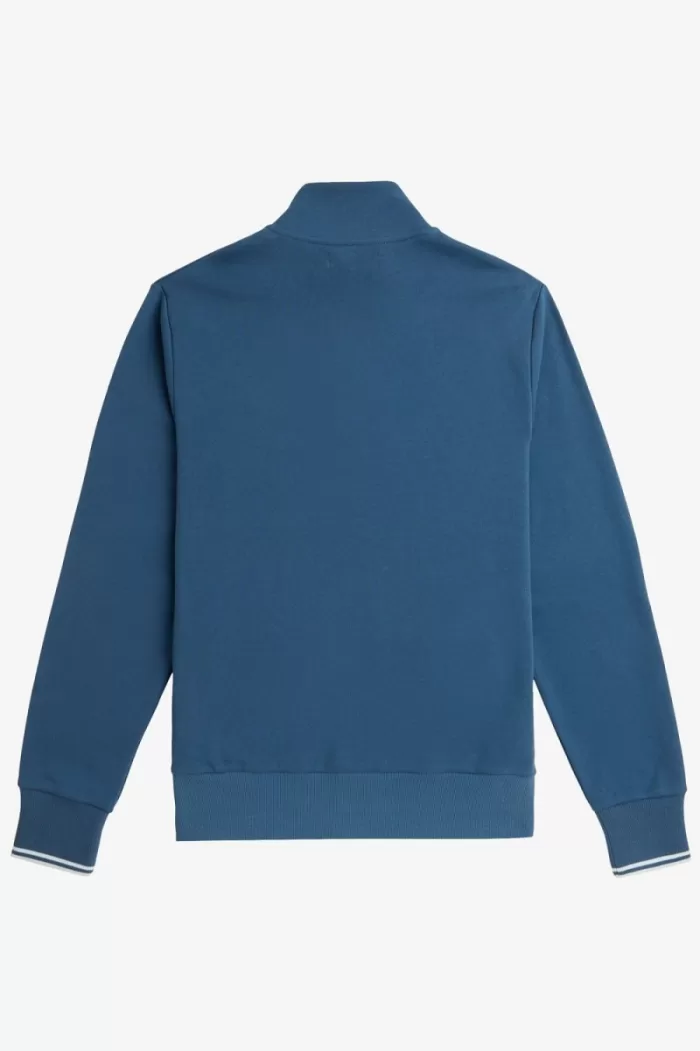 Fred Perry Half Zip Men’s Sweatshirts Midnight Blue Light Aqua KLDNJ3901