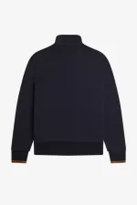 Fred Perry Half Zip Men’s Sweatshirts Navy Dark Coffee KADUN1058