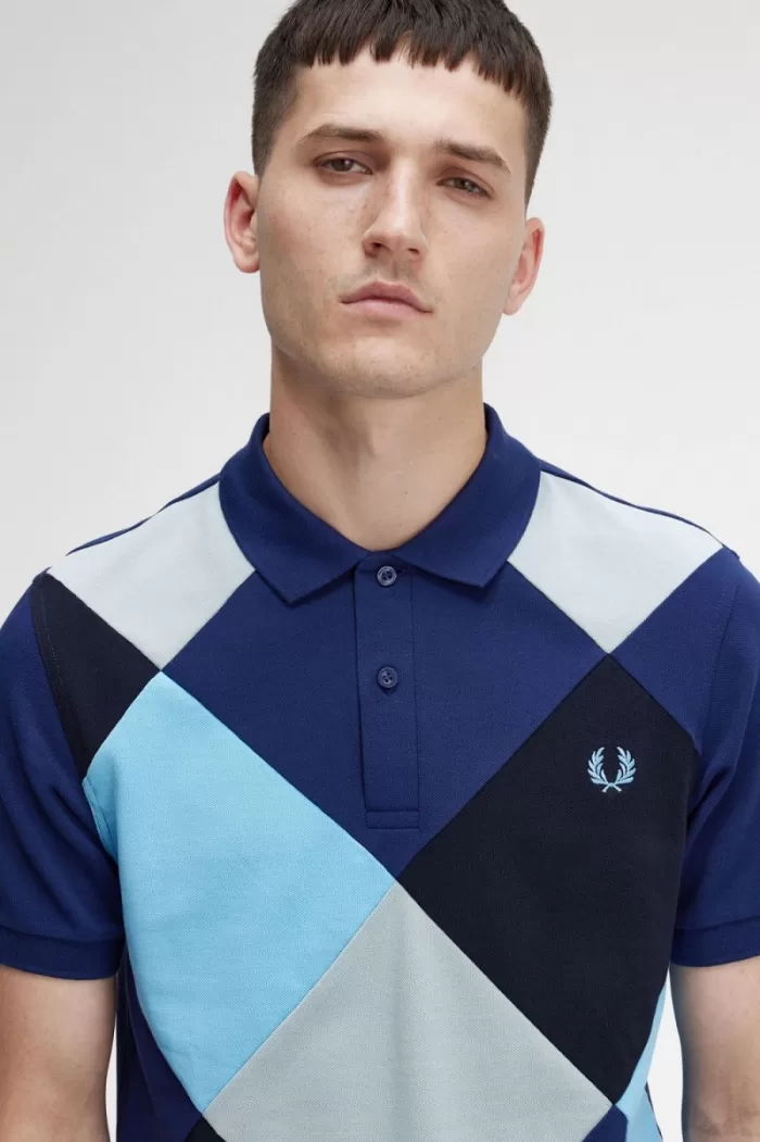 Fred Perry Harlequin Men’s Polo Shirt French Navy GPFKB1620