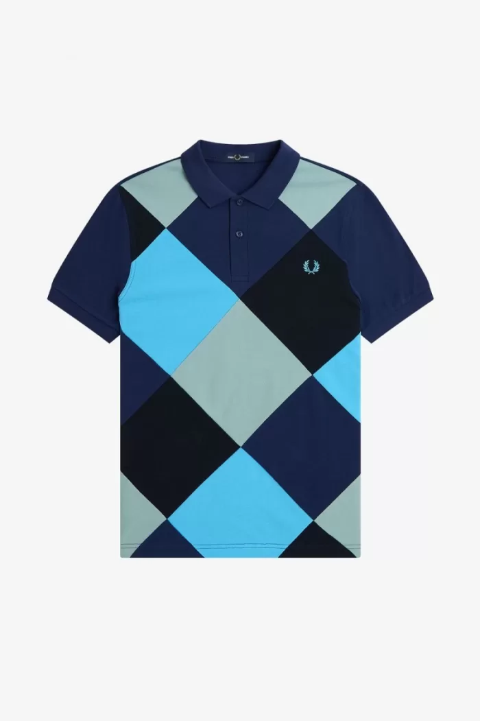 Fred Perry Harlequin Men’s Polo Shirt French Navy GPFKB1620