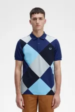 Fred Perry Harlequin Men’s Polo Shirt French Navy GPFKB1620