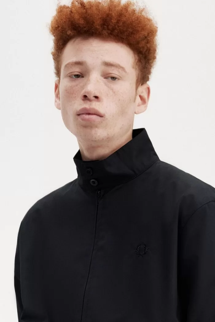 Fred Perry Harrington Men’s Jackets Black KHXDV5432