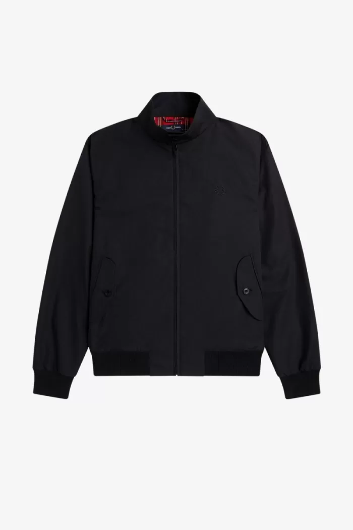 Fred Perry Harrington Men’s Jackets Black KHXDV5432