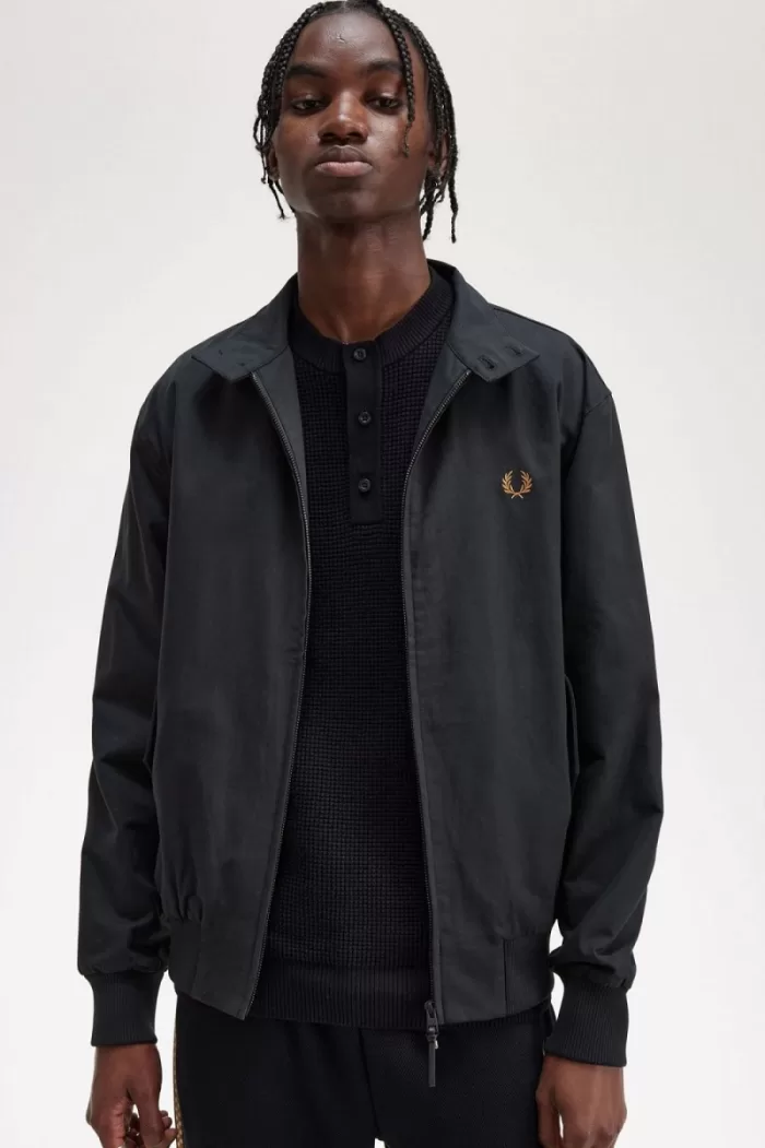 Fred Perry Harrington Men’s Jackets Black UVYIC3784