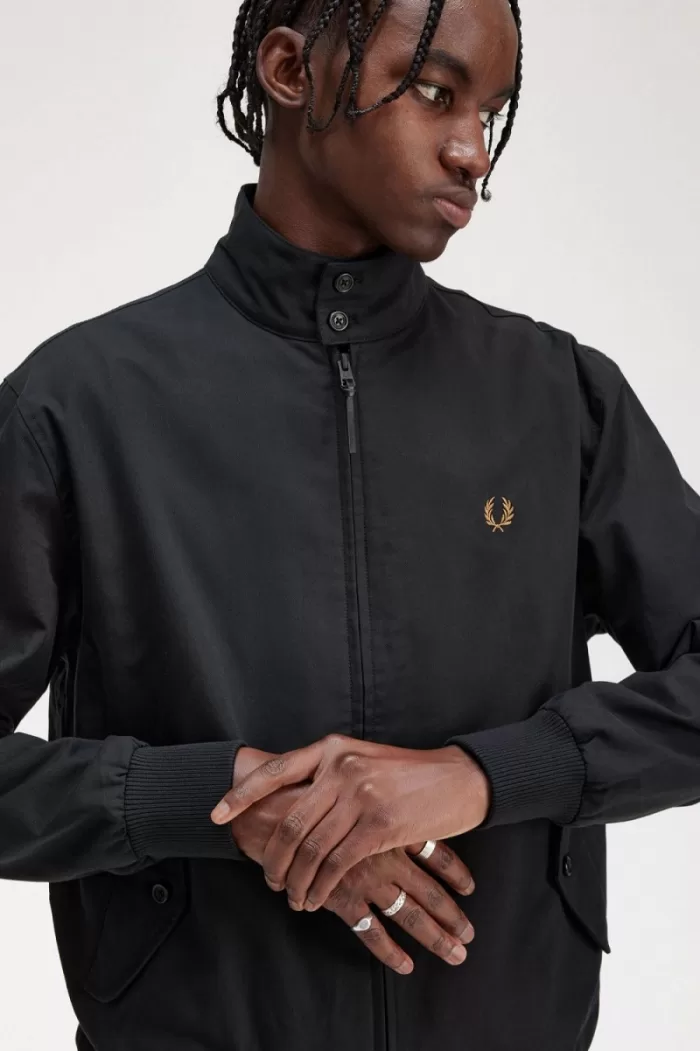 Fred Perry Harrington Men’s Jackets Black UVYIC3784