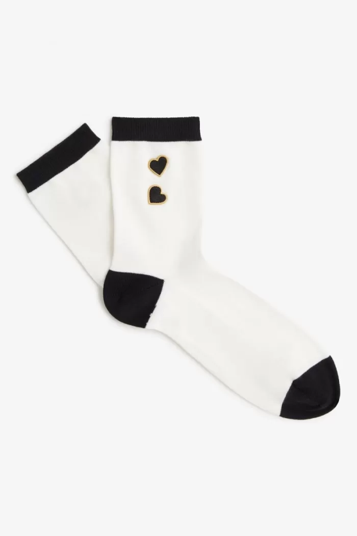 Fred Perry Heart Women’s Socks Snow White OEGUA7908