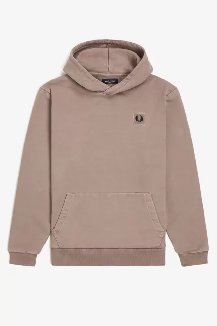 Fred Perry Heavyweight Hooded Men’s Sweatshirts Dark Pink OEHBL8510