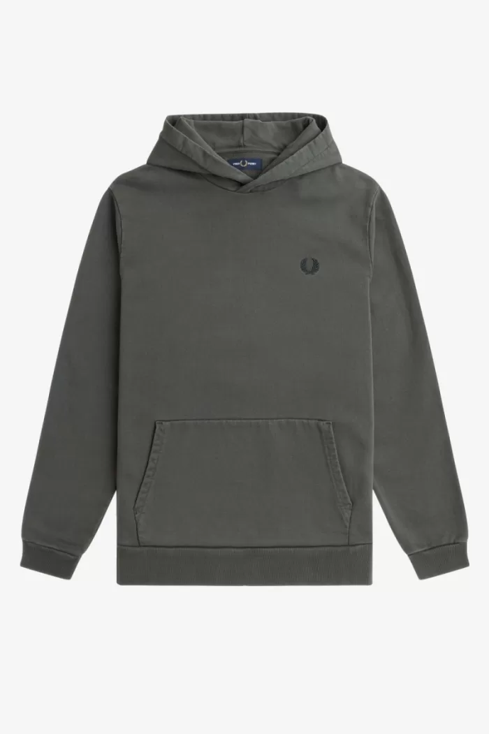 Fred Perry Heavyweight Hooded Men’s Sweatshirts Field Green MTNOZ8954