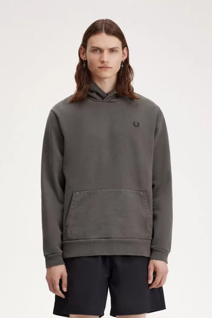 Fred Perry Heavyweight Hooded Men’s Sweatshirts Field Green MTNOZ8954