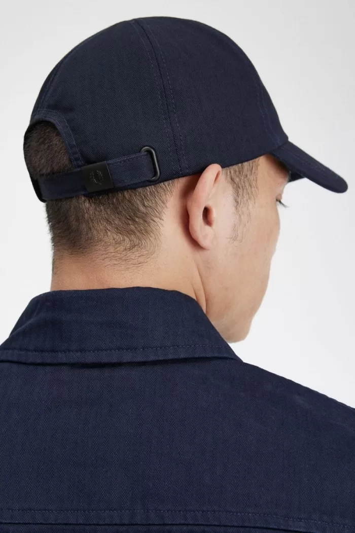 Fred Perry Herringbone Men’s Caps Navy UERVB1597