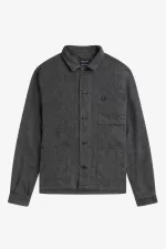 Fred Perry Herringbone Men’s Shirt Black XFRKV9876