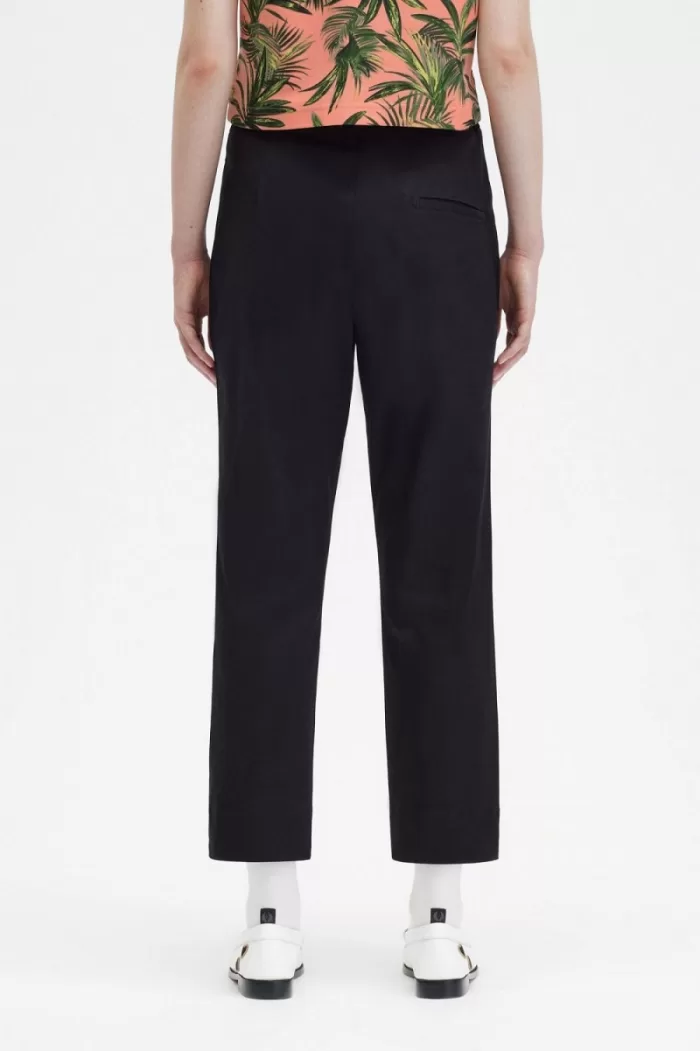 Fred Perry High Waist Women’s Pants Black LCRNO4583