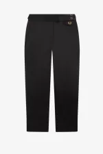 Fred Perry High Waist Women’s Pants Black AUNOE3497