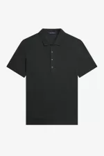 Fred Perry Honeycomb Cotton Men’s Polo Shirt Night Green DYBTA9328