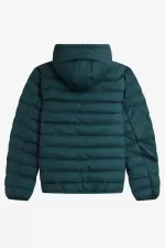 Fred Perry Hooded Insulated Men’s Jackets Petrol Blue YPOAF7842