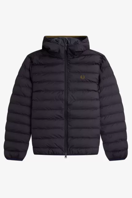 Fred Perry Hooded Insulated Men’s Jackets Navy FXPYE9652