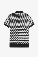 Fred Perry Jacquard Knitted Men’s Shirt Black YKXEG3097