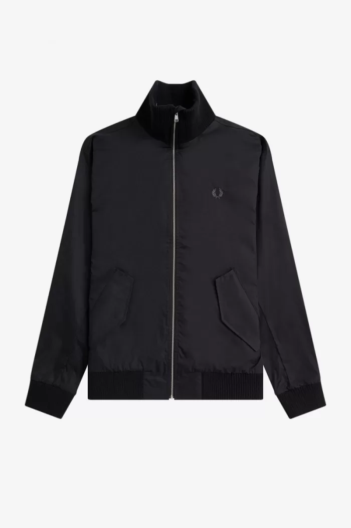 Fred Perry Knitted Rib Tennis Bomber Men’s Jackets Black GLPWS5913