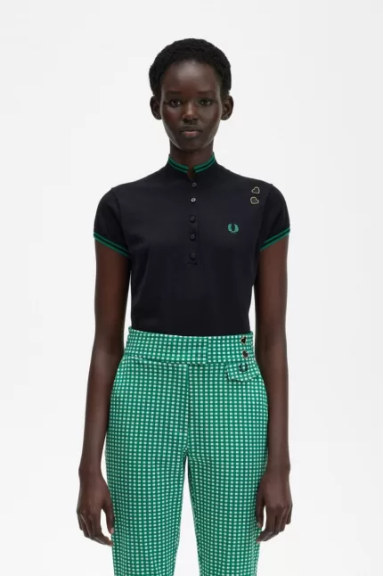 Fred Perry Knitted Women’s Shirt Black XSPFC6920