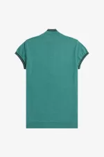 Fred Perry Knitted Women’s Shirt Deep Mint FEPDB1890