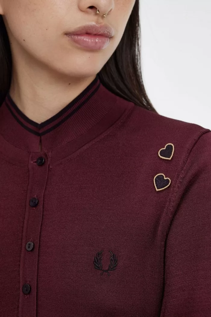 Fred Perry Knitted Women’s Shirt Oxblood CLAOY5207