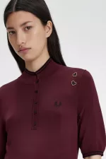 Fred Perry Knitted Women’s Shirt Oxblood CLAOY5207