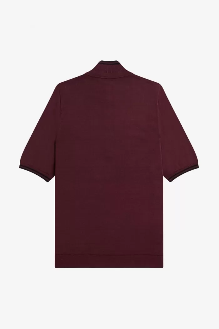 Fred Perry Knitted Women’s Shirt Oxblood CLAOY5207